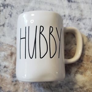 Rae Dunn White Ceramic 'Hubby' Mug - Collectible Wedding Gift